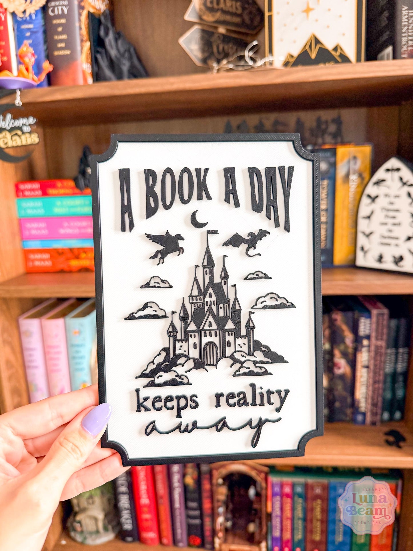 A Book a Day Keeps Reality Away 3D Printed Light Box