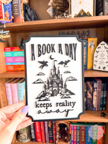A Book a Day Keeps Reality Away 3D Printed Light Box