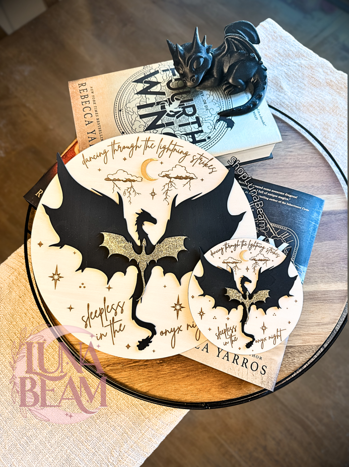 Onyx Night Library Sign Luna Beam Creations