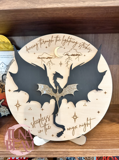 Onyx Night Library Sign Luna Beam Creations