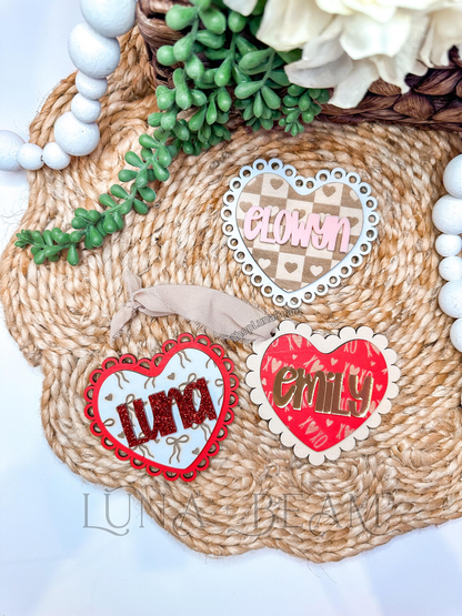 Valentine’s Day Lace Basket Tag Luna Beam Creations