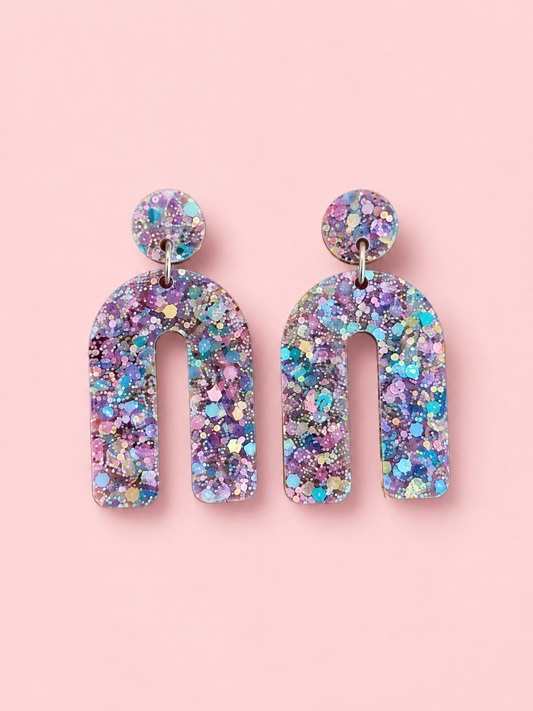 Arch Acrylic Earrings - Mermaid