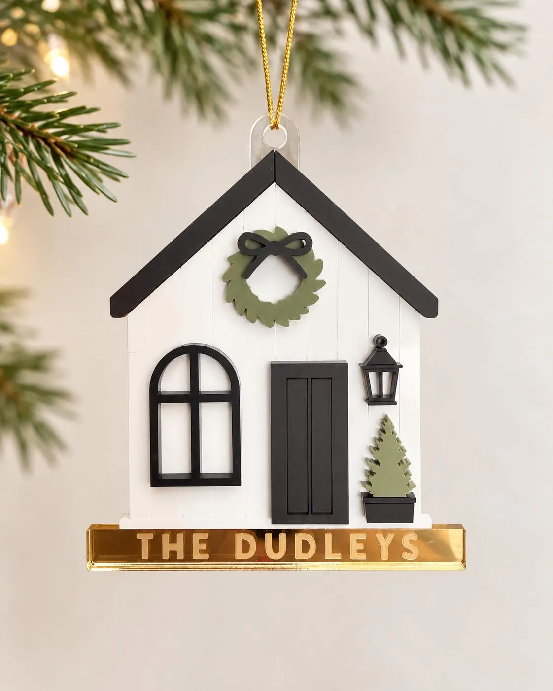 Personalized Christmas House Ornament