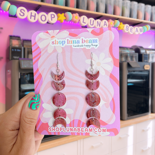 Moon Phases Dangle Earrings