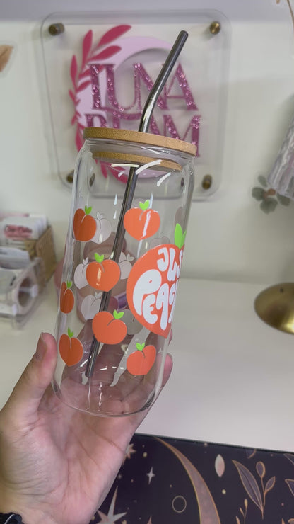 20oz Just Peachy Glass