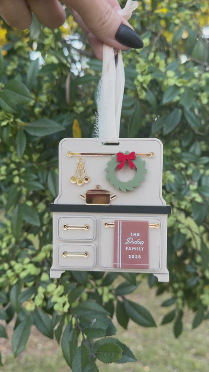 Personalized Stove Family Ornament