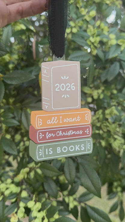All I Want For Christmas is Books Ornament