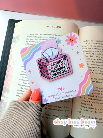 Crying Over Fictional Characters Magnetic Bookmark